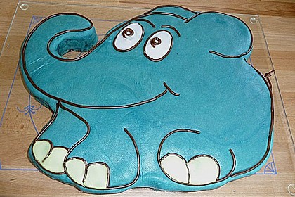 Lettas kleine blaue Elefant  - Motivtorte 28