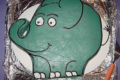 Lettas kleine blaue Elefant  - Motivtorte 30