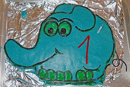 Lettas kleine blaue Elefant  - Motivtorte 35