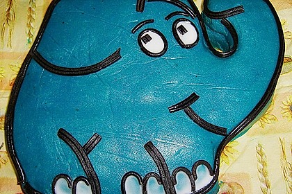 Lettas kleine blaue Elefant  - Motivtorte 40