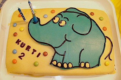 Lettas kleine blaue Elefant  - Motivtorte 44