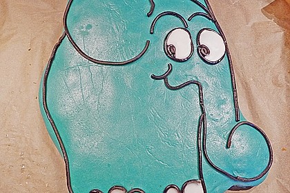 Lettas kleine blaue Elefant  - Motivtorte 46
