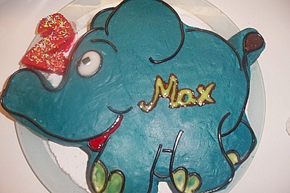 Lettas kleine blaue Elefant  - Motivtorte 63