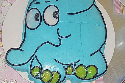 Lettas kleine blaue Elefant  - Motivtorte 67