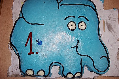 Lettas kleine blaue Elefant  - Motivtorte 69