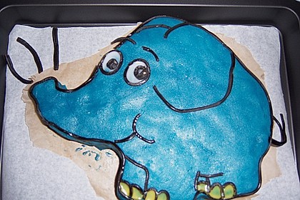 Lettas kleine blaue Elefant  - Motivtorte 70