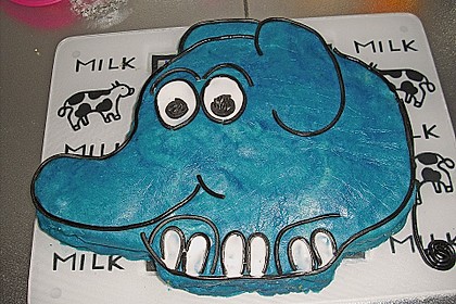 Lettas kleine blaue Elefant  - Motivtorte 80