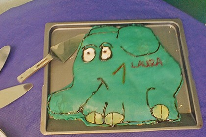 Lettas kleine blaue Elefant  - Motivtorte 85