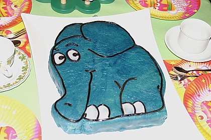 Lettas kleine blaue Elefant  - Motivtorte 86
