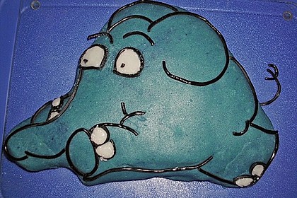 Lettas kleine blaue Elefant  - Motivtorte 90