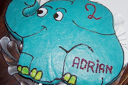 Lettas kleine blaue Elefant  - Motivtorte 91