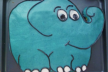 Lettas kleine blaue Elefant  - Motivtorte 98