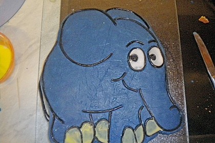Lettas kleine blaue Elefant  - Motivtorte 112
