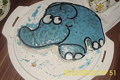 Lettas kleine blaue Elefant  - Motivtorte 113