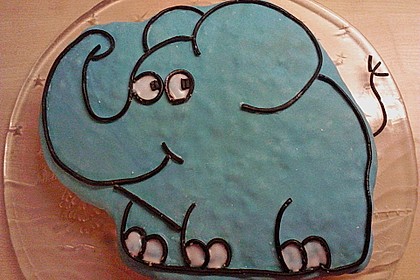 Lettas kleine blaue Elefant  - Motivtorte 120