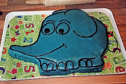 Lettas kleine blaue Elefant  - Motivtorte 8