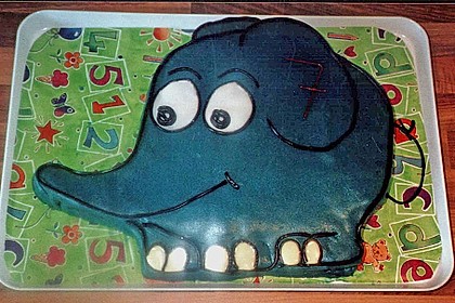 Lettas kleine blaue Elefant  - Motivtorte 9