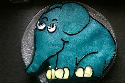 Lettas kleine blaue Elefant  - Motivtorte 136