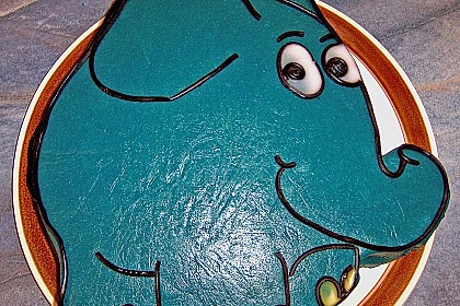Lettas kleine blaue Elefant  - Motivtorte 10