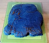 Lettas kleine blaue Elefant  - Motivtorte (Bild)