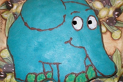 Lettas kleine blaue Elefant  - Motivtorte 15
