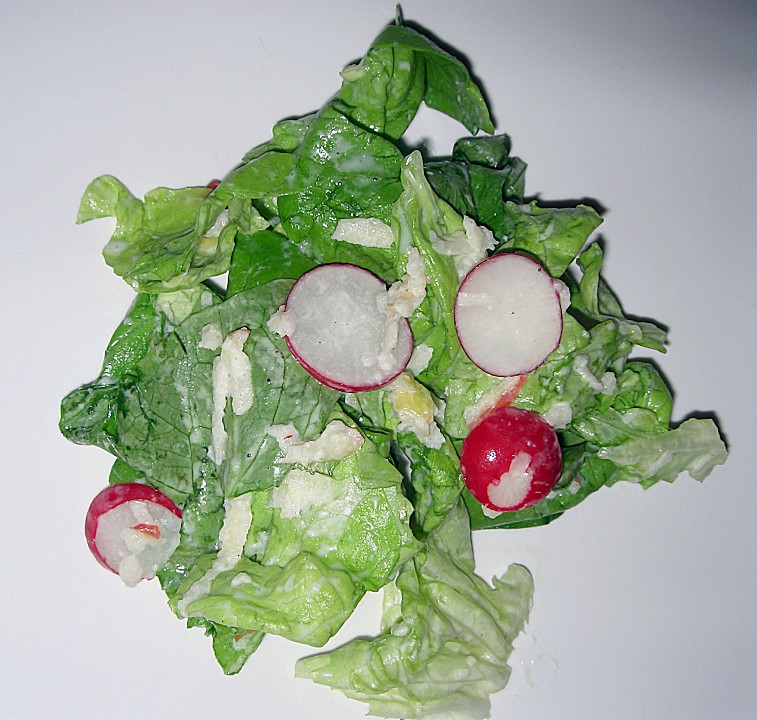 Blattsalate mit Radieschen und Apfeldressing (Rezept mit Bild ...