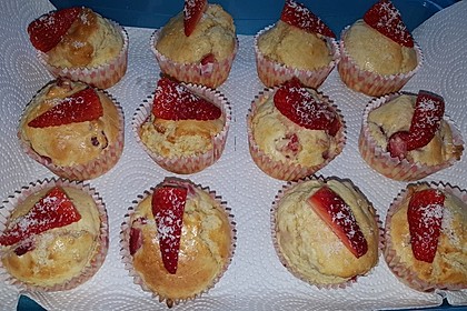 Fettarme Erdbeermuffins 13