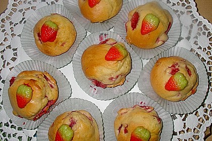 Fettarme Erdbeermuffins 5