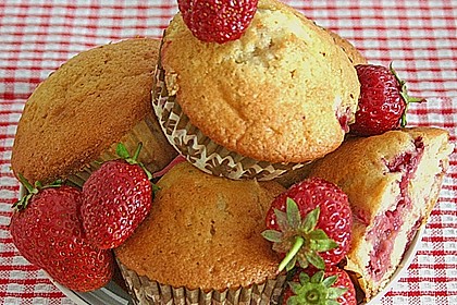 Fettarme Erdbeermuffins 12