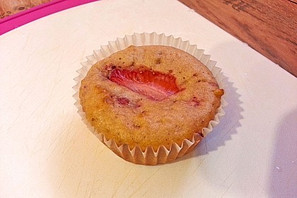 Fettarme Erdbeermuffins 3
