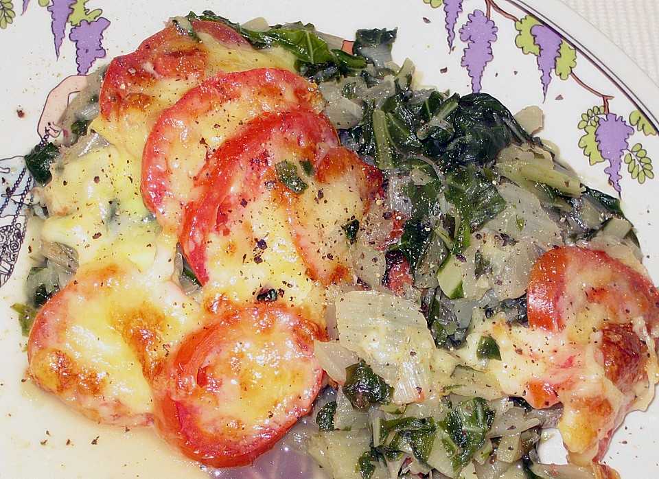 Krautstiel - Tomaten - Gratin (Rezept mit Bild) von Hely01 | Chefkoch.de