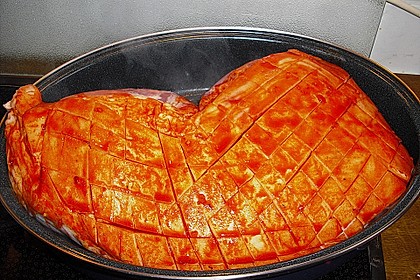 Krustenbraten vom Schwein mit Kartoffelp&uuml;ree und Karamellsauerkraut 6