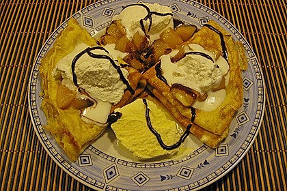 Crêpes mit heißen Birnen 7