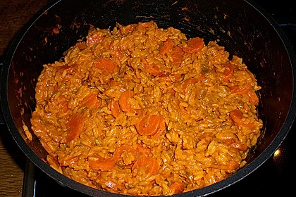 Indisches Karotten - Reis - Gericht 4