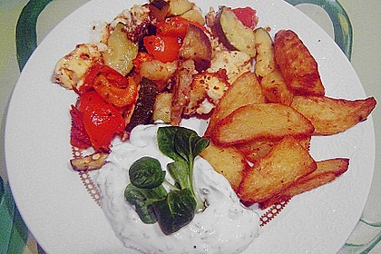 Backofengem&uuml;se auf Schafsk&auml;se 38