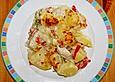 Gebackene Kartoffeln mit Lauch und H&auml;hnchen