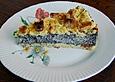 Mohnkuchen mit Birnen