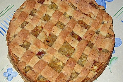 Apfel - Marzipankuchen mit Gitter 1