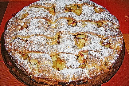 Apfel - Marzipankuchen mit Gitter 3