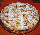 Apfel - Marzipankuchen mit Gitter (Bild)