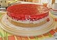 Erdbeerkuchen mit saurer Sahne