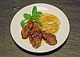Apfelsalat mit Gefl&uuml;gelleber in Sauternes