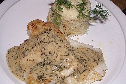 Pangasius mit Zitronen - Dill - Sauce 2