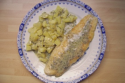 Pangasius mit Zitronen - Dill - Sauce 7