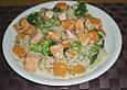 Bunte Reis - Lachs - Pfanne