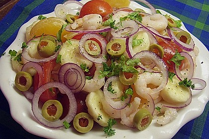 Fruchtiger Krabbensalat
