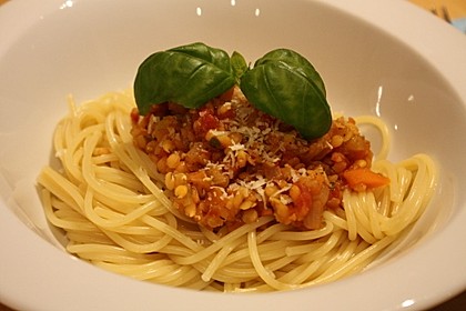 Linsen Bolognese