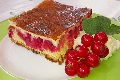 Johannisbeerkuchen mit Saure - Sahne - Guss vom Blech 6