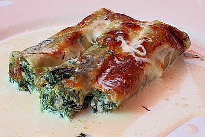 Cannelloni mit Spinat & Ricotta