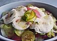 Tomaten - Zucchini Salat mit Mozzarella